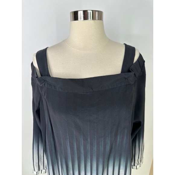 Go by GoSilk Ombré Striped Long Sleeve Blouse - Picture 3 of 9